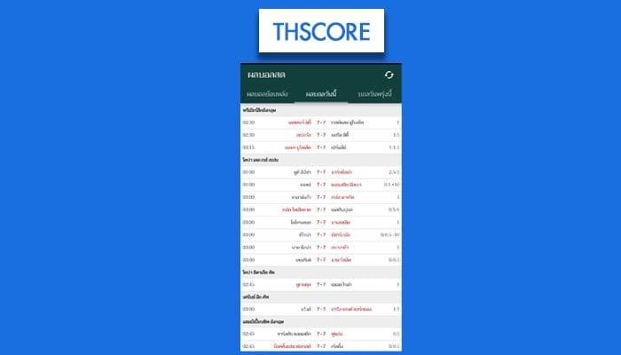แอพเช็คผลบอล TH Score