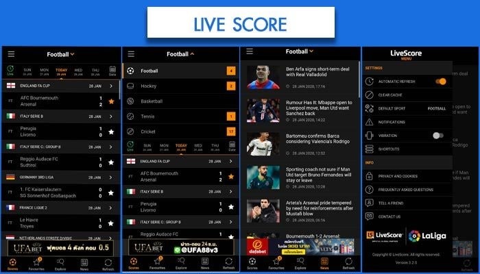 แอพผลบอลสด Live Score