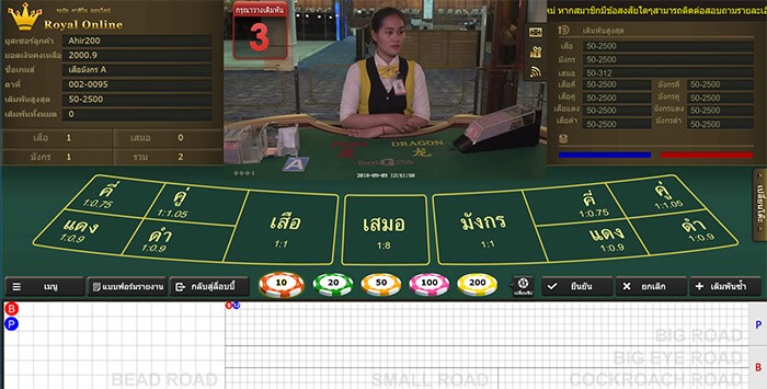 เสือมังกรถ่ายทอดสด
